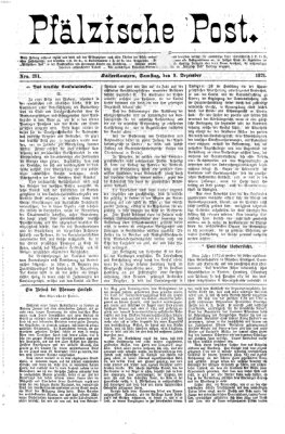 Pfälzische Post Samstag 9. Dezember 1871