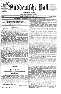 Süddeutsche Post Samstag 7. Januar 1871