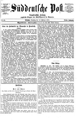 Süddeutsche Post Samstag 18. Februar 1871