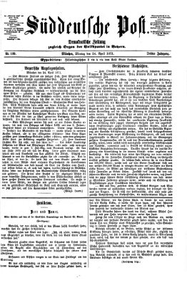 Süddeutsche Post Montag 24. April 1871