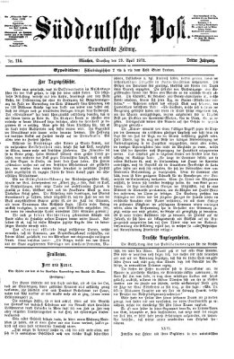 Süddeutsche Post Samstag 29. April 1871