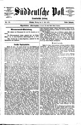 Süddeutsche Post Montag 3. Juli 1871