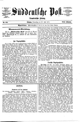 Süddeutsche Post Donnerstag 27. Juli 1871