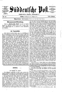 Süddeutsche Post Samstag 12. August 1871