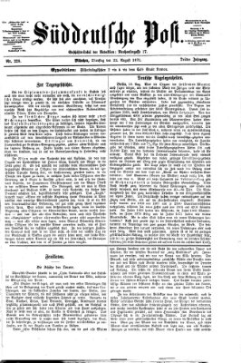 Süddeutsche Post Dienstag 22. August 1871