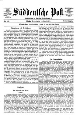 Süddeutsche Post Donnerstag 24. August 1871