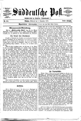 Süddeutsche Post Mittwoch 6. September 1871