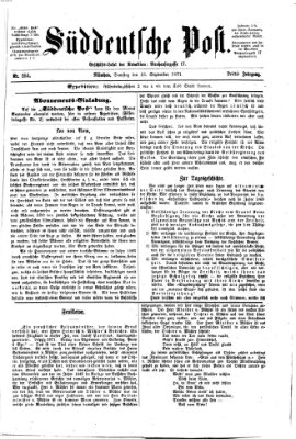 Süddeutsche Post Samstag 16. September 1871