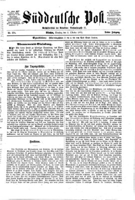 Süddeutsche Post Dienstag 3. Oktober 1871