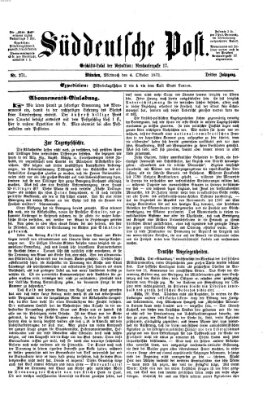 Süddeutsche Post Mittwoch 4. Oktober 1871