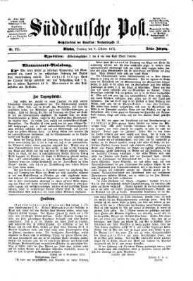 Süddeutsche Post Sonntag 8. Oktober 1871