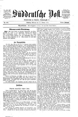 Süddeutsche Post Mittwoch 11. Oktober 1871