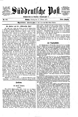 Süddeutsche Post Sonntag 15. Oktober 1871