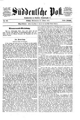 Süddeutsche Post Mittwoch 25. Oktober 1871