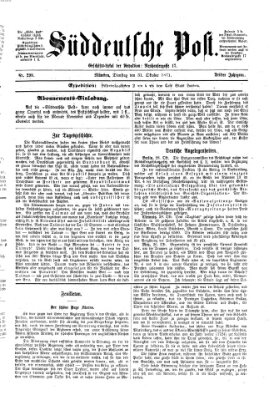 Süddeutsche Post Dienstag 31. Oktober 1871