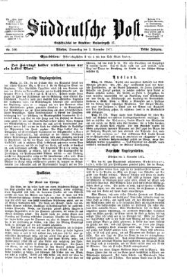 Süddeutsche Post Donnerstag 2. November 1871