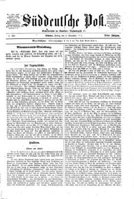 Süddeutsche Post Freitag 3. November 1871