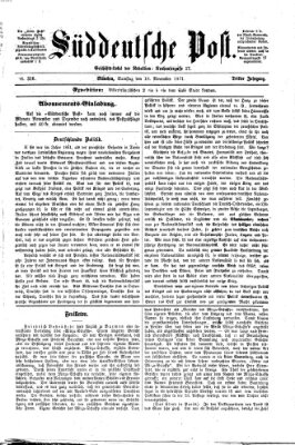 Süddeutsche Post Samstag 18. November 1871