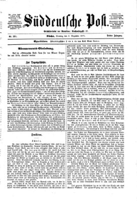 Süddeutsche Post Sonntag 3. Dezember 1871