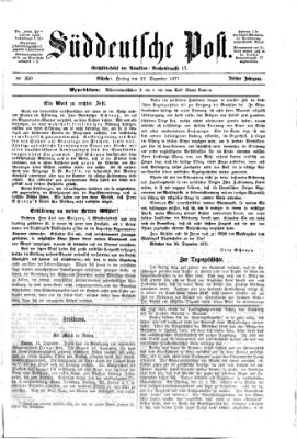 Süddeutsche Post Freitag 22. Dezember 1871