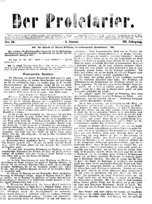 Der Proletarier Sonntag 1. Januar 1871