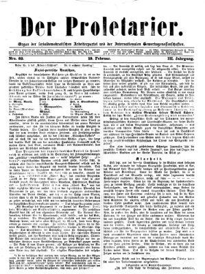 Der Proletarier Sonntag 19. Februar 1871