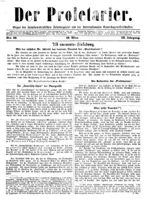 Der Proletarier Sonntag 19. März 1871