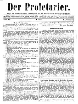 Der Proletarier Sonntag 4. Juni 1871