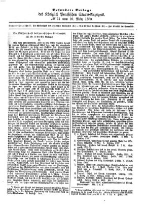 Königlich Preußischer Staats-Anzeiger (Allgemeine preußische Staats-Zeitung) Samstag 19. März 1870