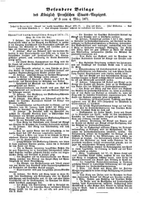 Königlich Preußischer Staats-Anzeiger (Allgemeine preußische Staats-Zeitung) Samstag 4. März 1871