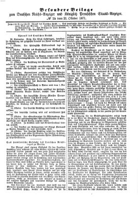 Königlich Preußischer Staats-Anzeiger (Allgemeine preußische Staats-Zeitung) Samstag 21. Oktober 1871