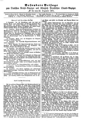 Königlich Preußischer Staats-Anzeiger (Allgemeine preußische Staats-Zeitung) Samstag 23. Dezember 1871