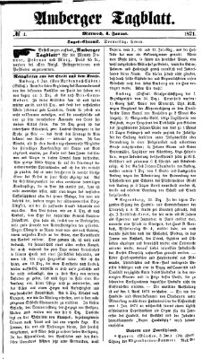 Amberger Tagblatt Mittwoch 4. Januar 1871