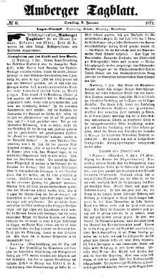 Amberger Tagblatt Samstag 7. Januar 1871