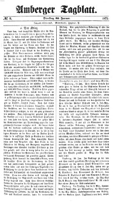 Amberger Tagblatt Dienstag 10. Januar 1871