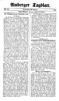 Amberger Tagblatt Donnerstag 19. Januar 1871