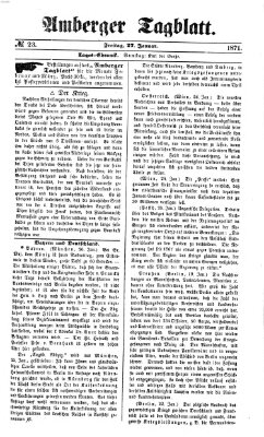 Amberger Tagblatt Freitag 27. Januar 1871