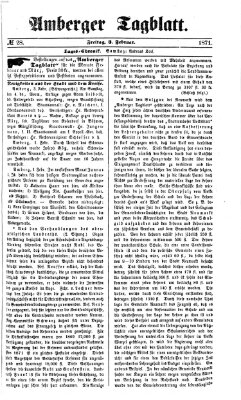 Amberger Tagblatt Freitag 3. Februar 1871