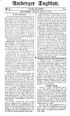 Amberger Tagblatt Dienstag 14. Februar 1871