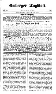 Amberger Tagblatt Mittwoch 15. Februar 1871