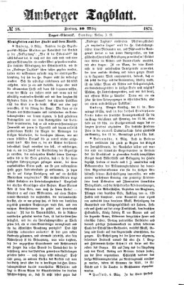 Amberger Tagblatt Freitag 10. März 1871