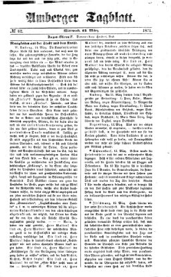 Amberger Tagblatt Mittwoch 15. März 1871