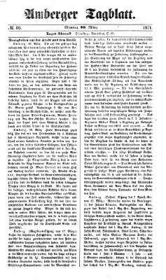 Amberger Tagblatt Montag 20. März 1871