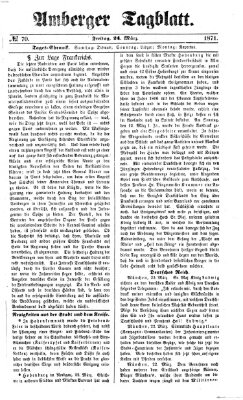 Amberger Tagblatt Freitag 24. März 1871