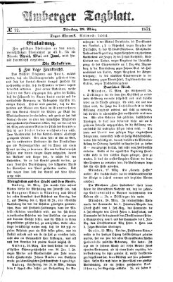 Amberger Tagblatt Dienstag 28. März 1871