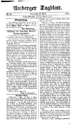 Amberger Tagblatt Donnerstag 6. April 1871