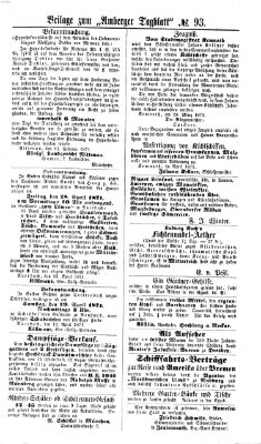 Amberger Tagblatt Samstag 22. April 1871