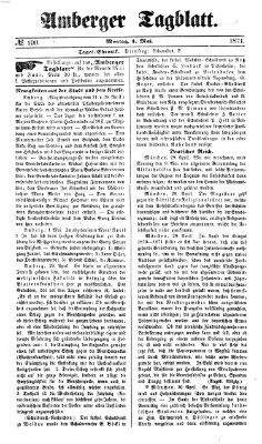 Amberger Tagblatt Montag 1. Mai 1871