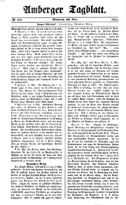 Amberger Tagblatt Mittwoch 10. Mai 1871