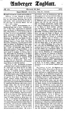 Amberger Tagblatt Mittwoch 14. Juni 1871